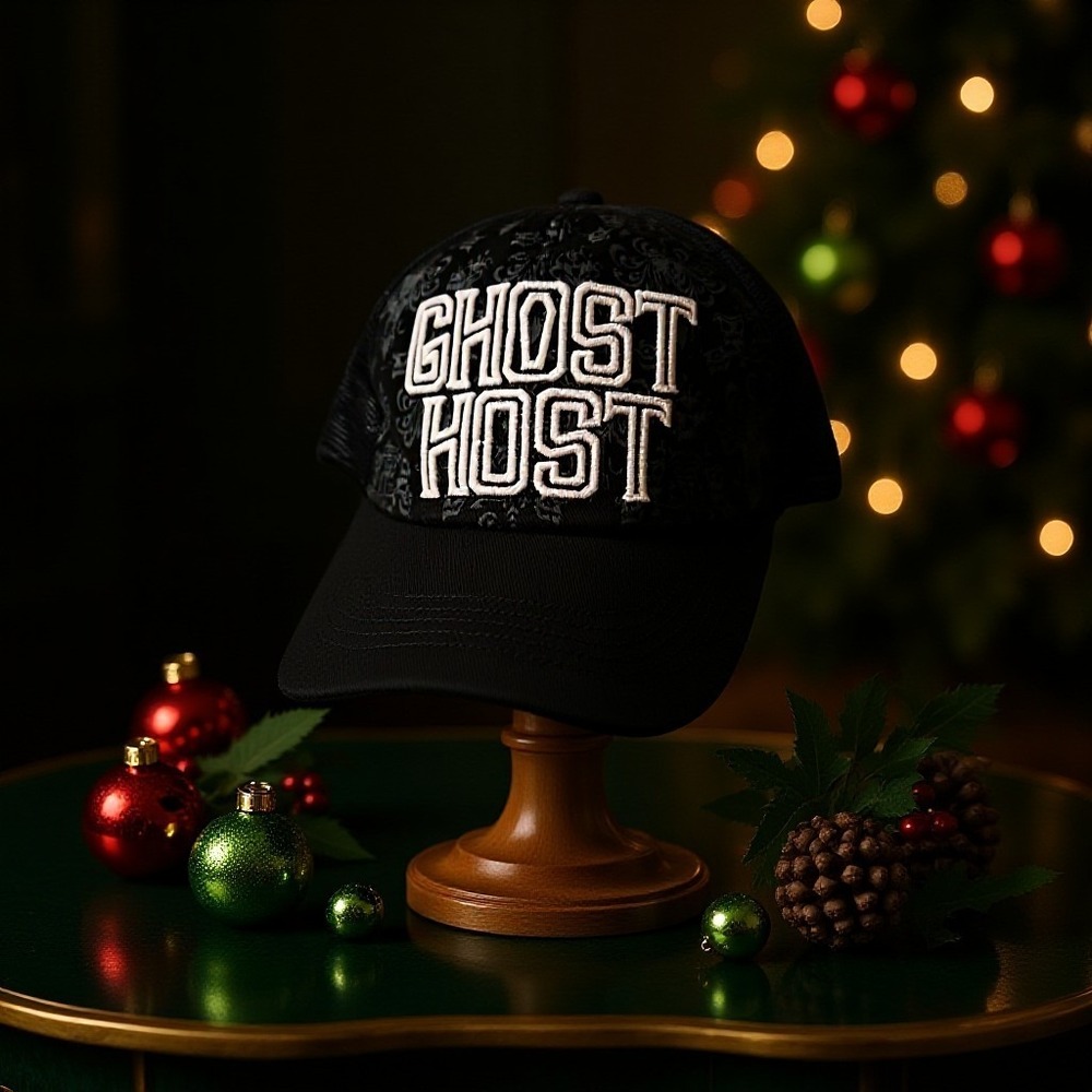Disney Parks The Haunted Mansion GHOST HOST Trucker SnapBack Hat Adult One Size‎